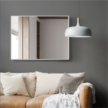 Зеркало прямоугольное в алюминиевой раме  (70x80 см) 1 шт., уценка