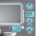 Зеркало с фронтально-фоновой подсветкой, c сенсорной кнопкой Manila 10080 s-6 (100*80 см) - холодный свет