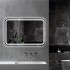 Зеркало с фронтально-фоновой подсветкой Bissau 8060-6 (80*60 см) в прозрачном коробе/холодный свет