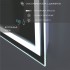 Зеркало с фронтальной подсветкой, с сенсорной кнопкой и часами Dallas 9070sc-6 (90*70 см) в светонепропускающем коробе/холодный свет